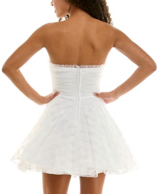 Alex & Sophia Juniors' Strapless Ruched-Top Dress