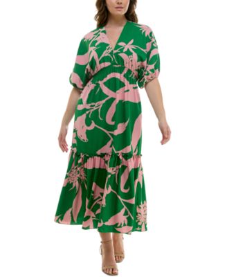 Plus Size Printed Summer Maxi Dress