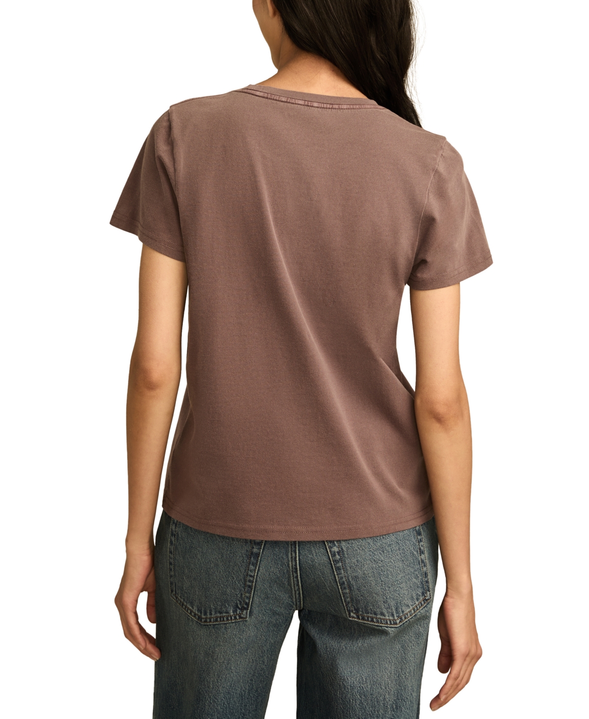 LUCKY BRAND WOMEN'S ROSE ALL DAY CREWNECK T-SHIRT 