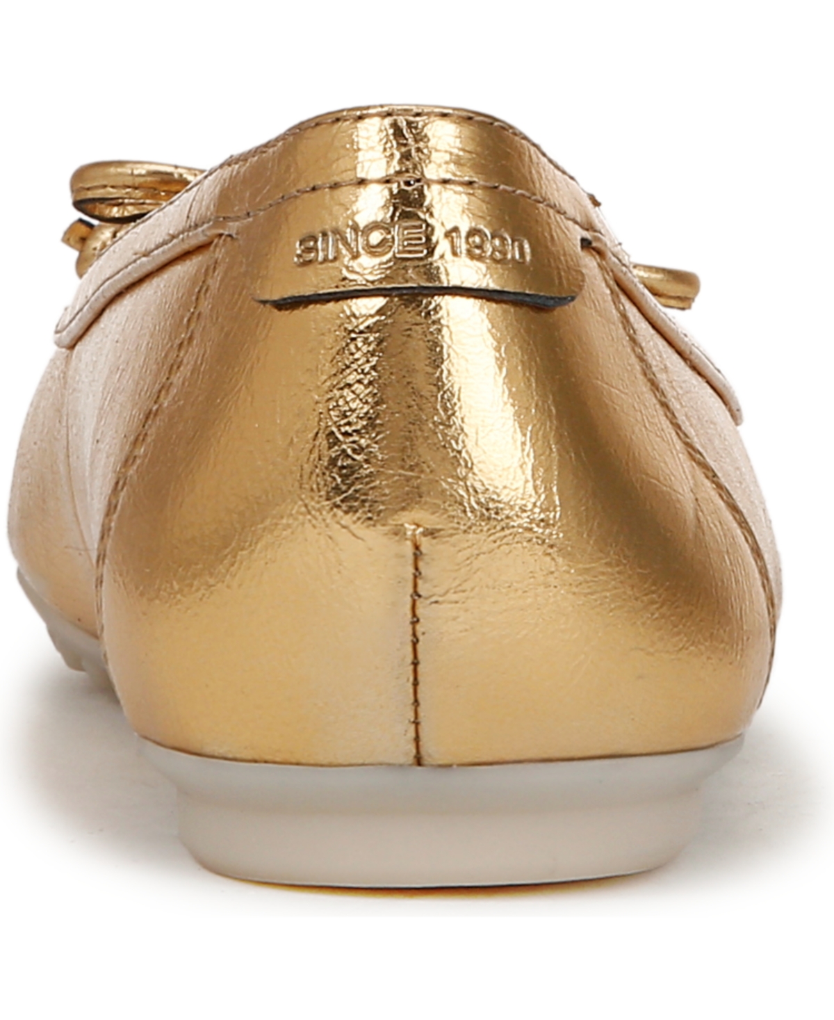 Franco Sarto Imara Square Toe Ballet Flat In Gold Faux Leather