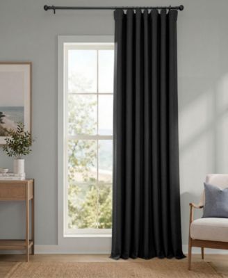 Faux Linen Room Darkening Curtains for Bedroom and Living Room Curtains (1 Panel)