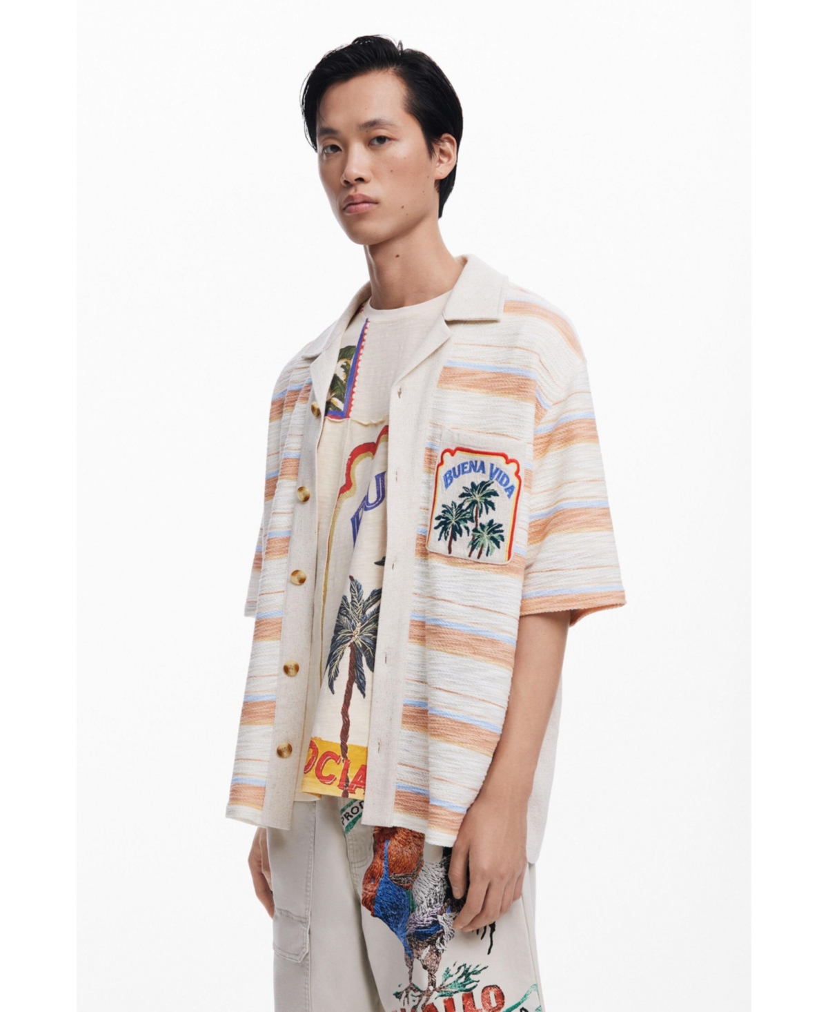 Men's Cuba shirt - Light beige