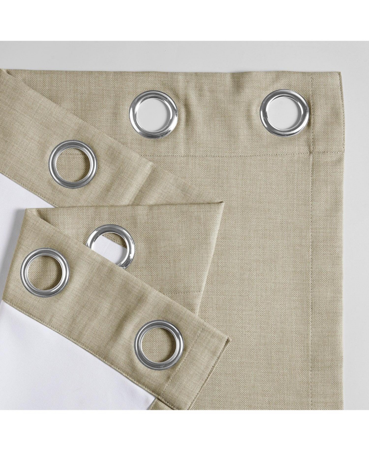 Half Price Drapes Light Beige Grommet Performance Linen Hotel Blackout Curtain In Beige,tan