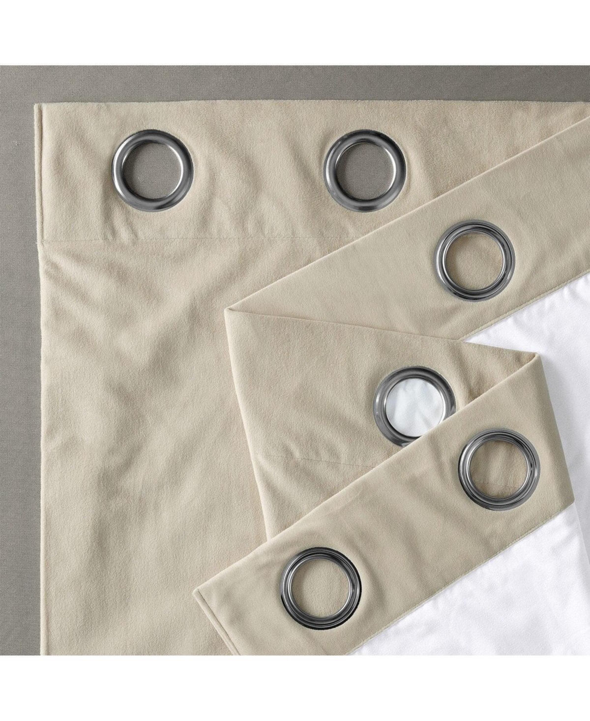 Half Price Drapes Neutral Ground Grommet Signature Velvet Blackout Curtain In Cream