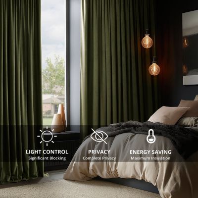 Signature Extra Wide Velvet Blackout Curtain