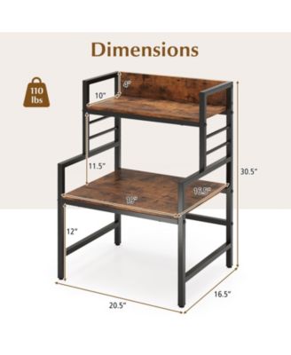3-Tier Microwave Stand with 2 Open Shelves Practical and Stylish Storage for Kitchen Organization