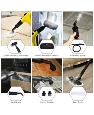 Handheld MultiPurpose Steam Cleaner with 17 Pieces, 350ml Large Capacity Steam Mop Continuous Fill water, Portable Chemical-Free Steamer for Home Use Carpet, Floors, Windows, 1400W