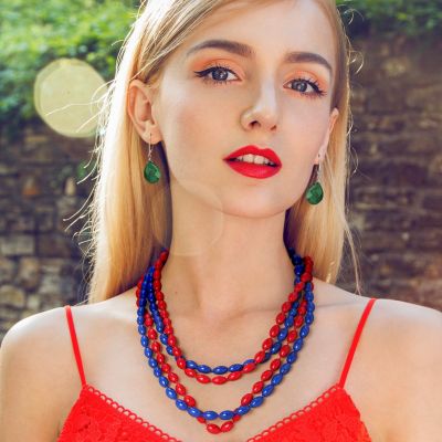 Classic Briolette Lapis Lazuli and Amethyst Teardrop Dangle Earrings in Sterling Silver