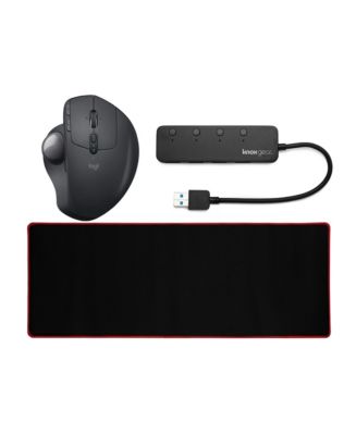Logitech MX Ergo Advanced Wireless Trackball with Extended Mouse Pad ...