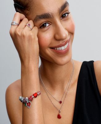 Sterling Silver Sparkling Rose Bloom Charms