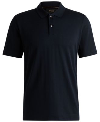 Men's Cotton-Silk Blend Relaxed-Fit Polo Shirt