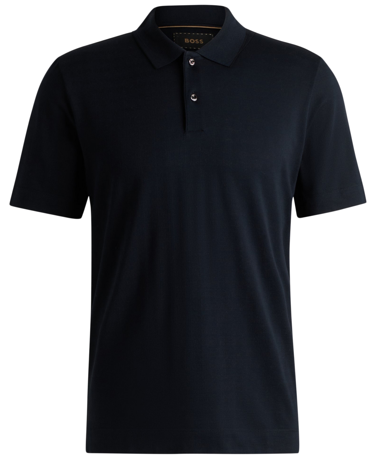 Hugo Boss Boss By  Men's Cotton-silk Blend Relaxed-fit Polo Shirt In Dark Blue