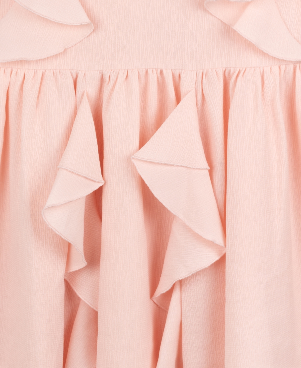 Rare Editions Big Girls Crinkle Gauze Dress In Blush