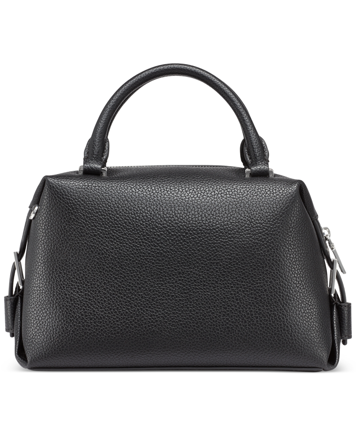 Dkny Robin Satchel In Black,silver