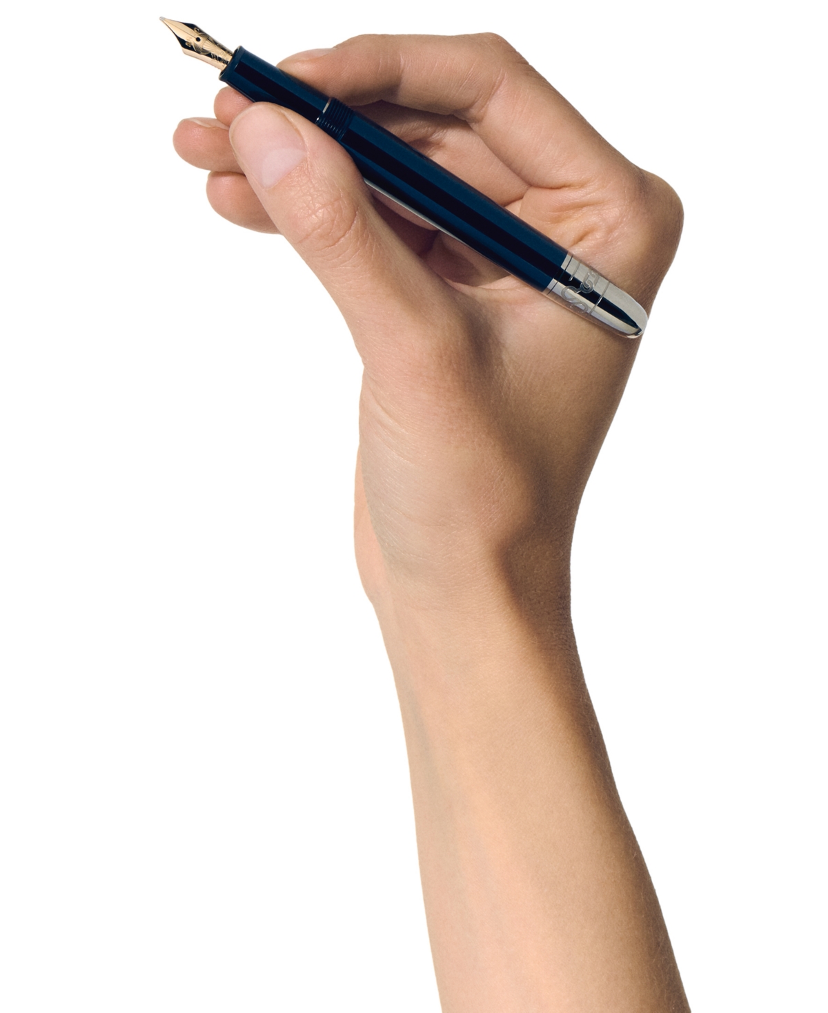 Montblanc Meisterstuck Solitaire Doue Blue Hour Classique Ballpoint Pen 112891 In Blue