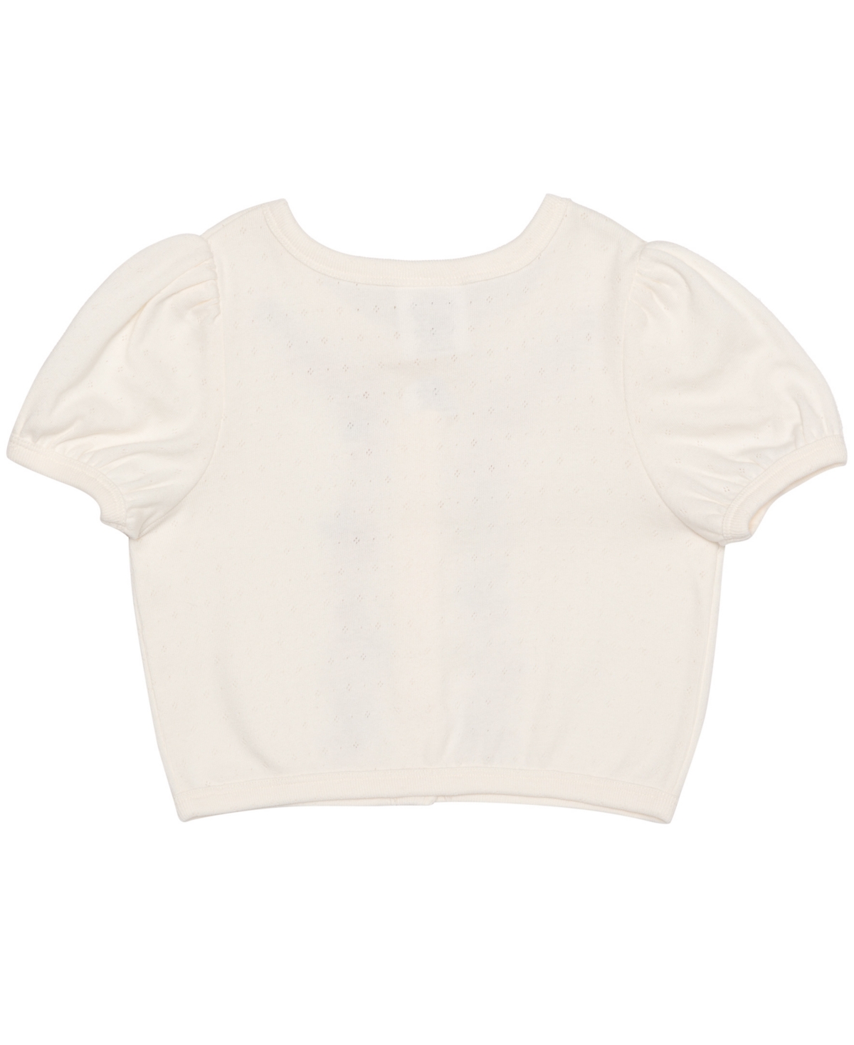 Disney Toddler And Little Girls Princess And Roses Short Sleeve Sweater In Ivory