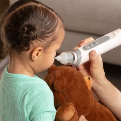 Toddler Electric Nasal Aspirator Soothing Music & Light Kids, Lightweight, Adjustable Suction & 3 Silicone Tips, USB-C Rechargeable