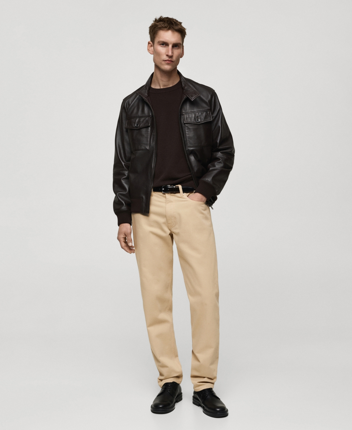 Mango Bob Regular Fit Jeans In Beige