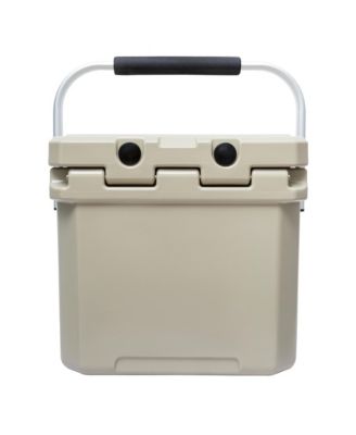 12 | 12.6 Qt. Premium Cooler with Molded-in Cup Holders and Folding Aluminum Handle | Clay
