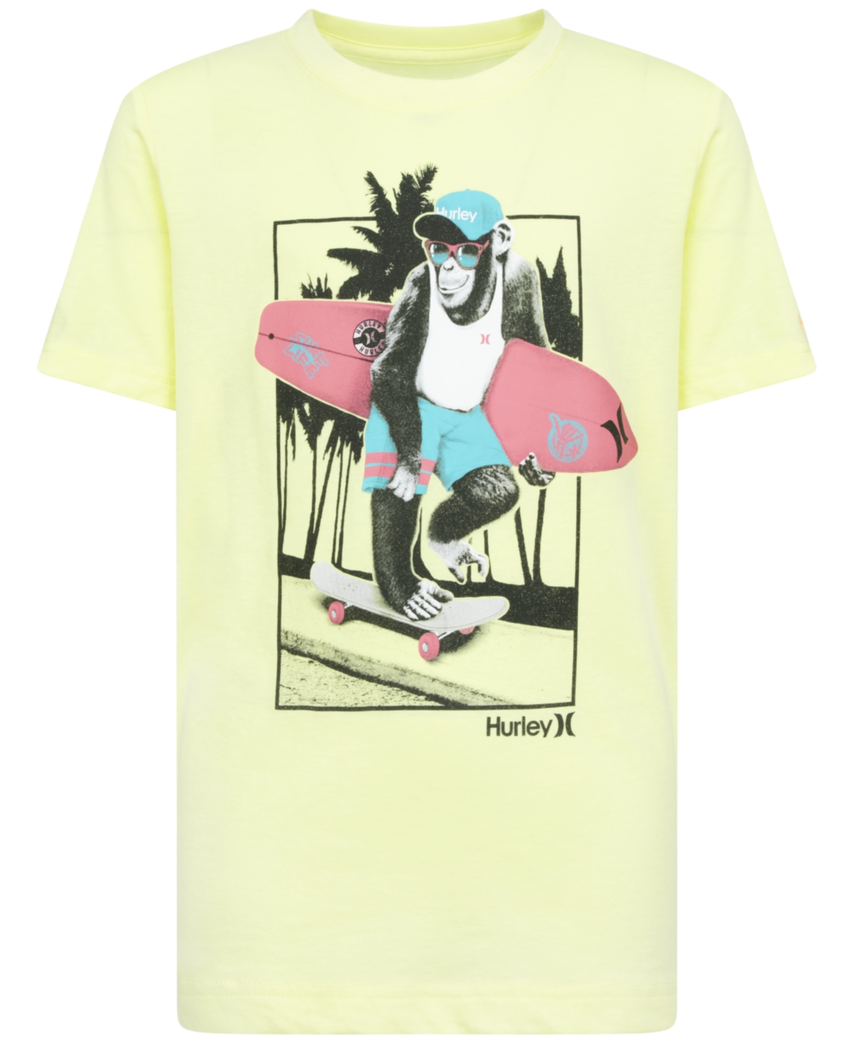 Shop Hurley Big Boys Monkey See Graphic Short-sleeve T-shirt In Y73heavenl