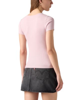 売れ筋商品|||リーバイス カットソー トップス レディース Women's Hayes Slim-Fit Short-Sleeve Crewneck Tee Skyway Levi's Women's Hayes Slim-Fit Short-Sleeve Crewneck T-Shirt