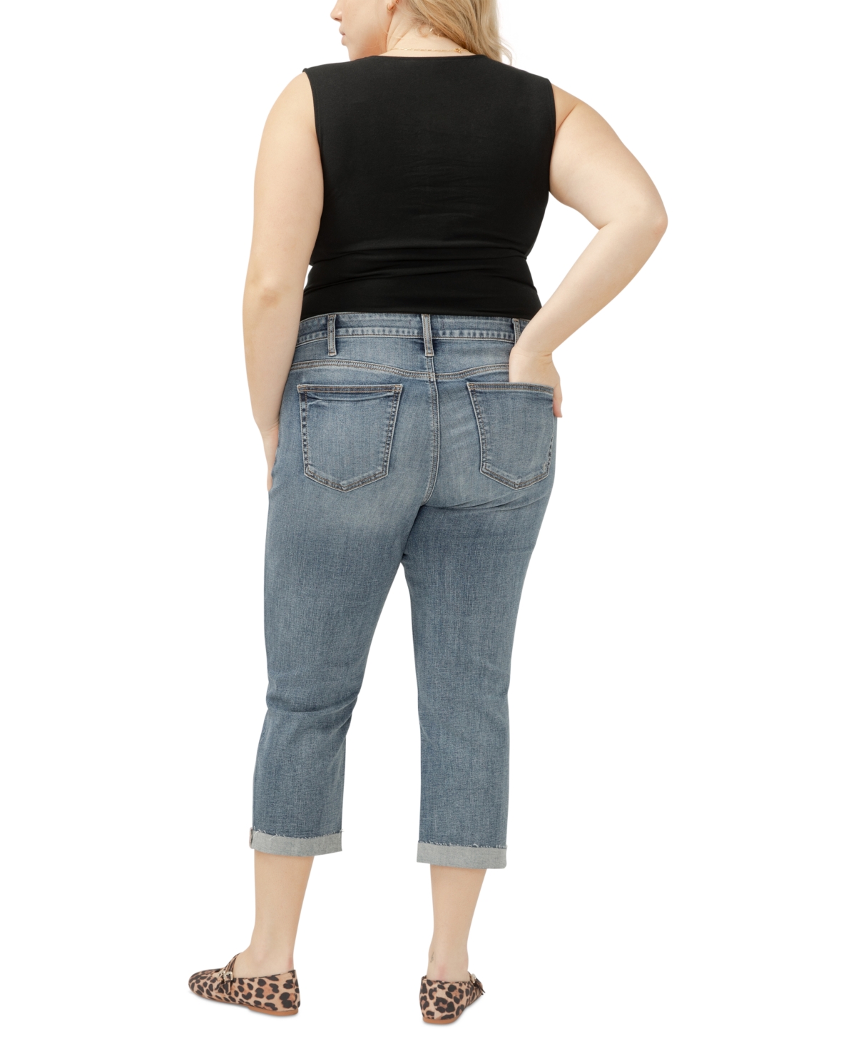 Silver Jeans Co. Plus Size Elyse Mid-rise Comfort Fit Capri In Indigo