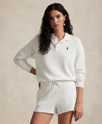 Polo Ralph Lauren - Women's Lightweight Fleece Long-Sleeve Polo Sweatshirt