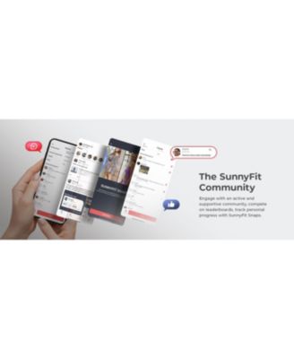 Smart Customizable Air Bike Trainer, 330LB Capacity Leg + Arm Cardio Workout, with SunnyFit App Bluetooth Link