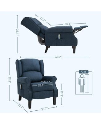 Massage Recliner Sofa with Heat Function, Remote Control,