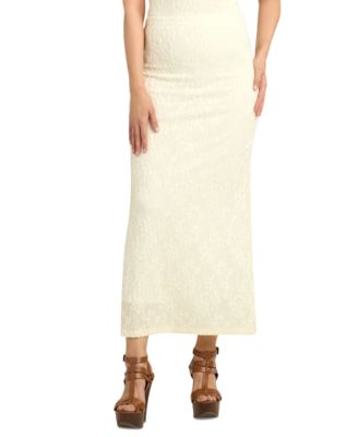 BCX - Juniors' Floral Jacquard Knit Bodycon Maxi Skirt