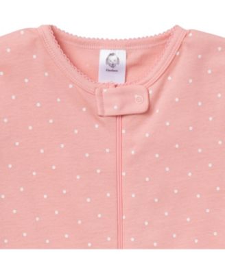 Baby Girls' Snug Fit Footed Pajamas, 4-Pack, Dog