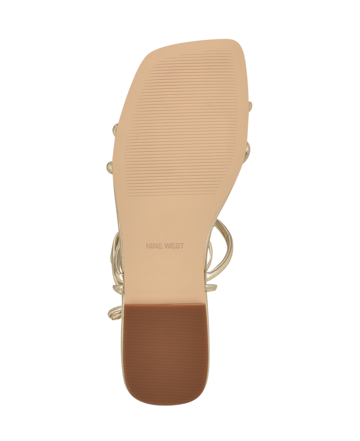 Nine West Mikila Ankle Wrap Sandal In Gold