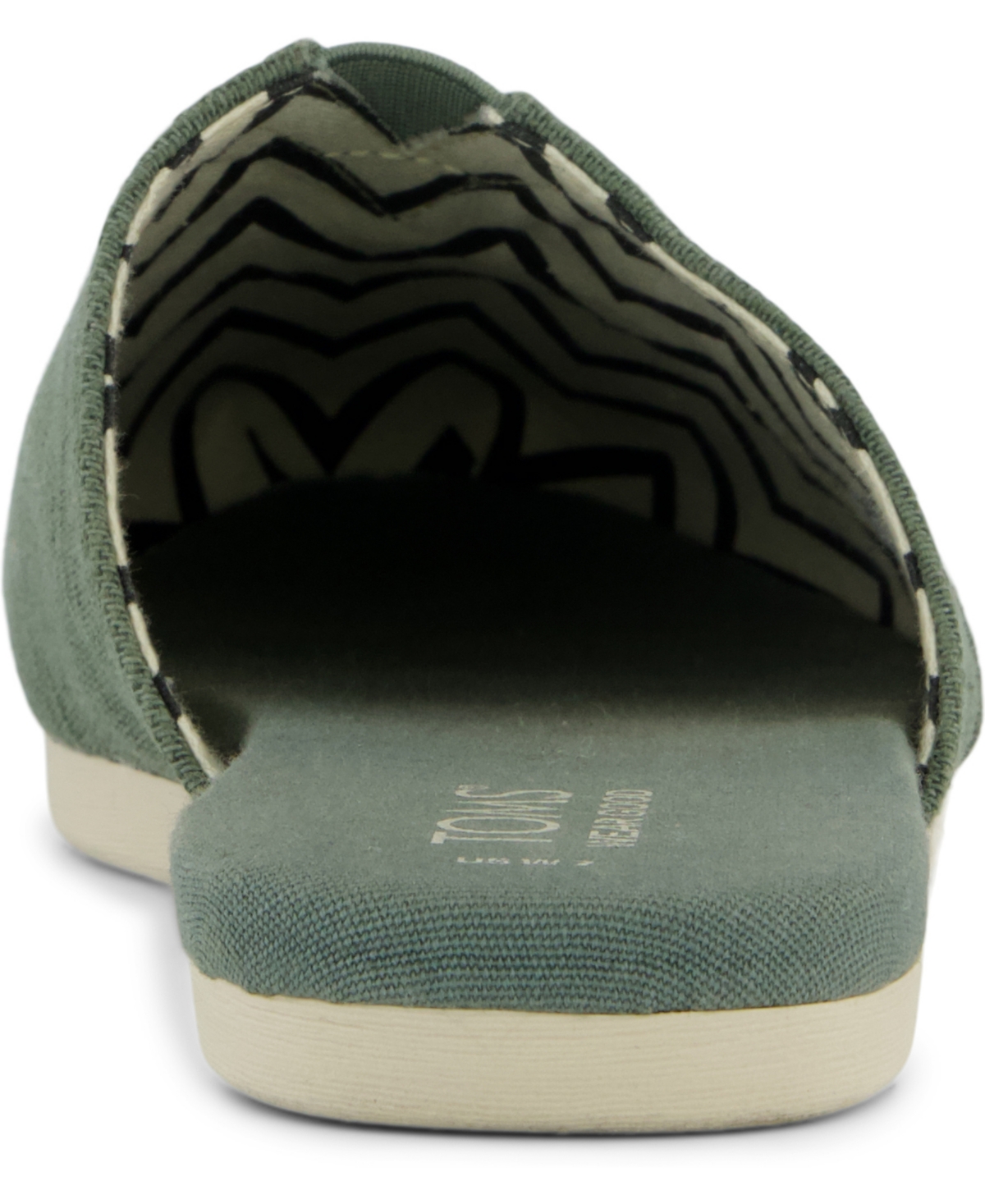 Shop Toms Women's Alpargata Espadrille Almond Toe Mules In Bonsai Green Heritage Canvas