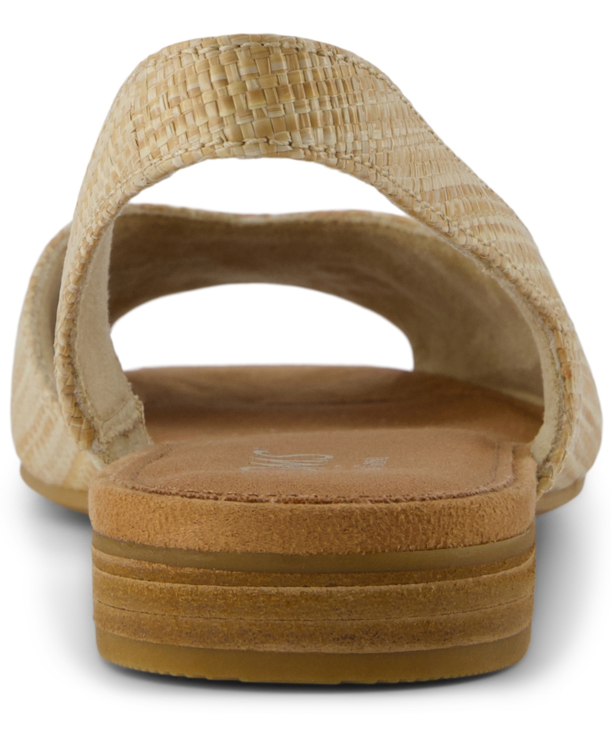 Shop Toms Women's Briella Open Toe Slingback Flat Sandals In Almond Raffia