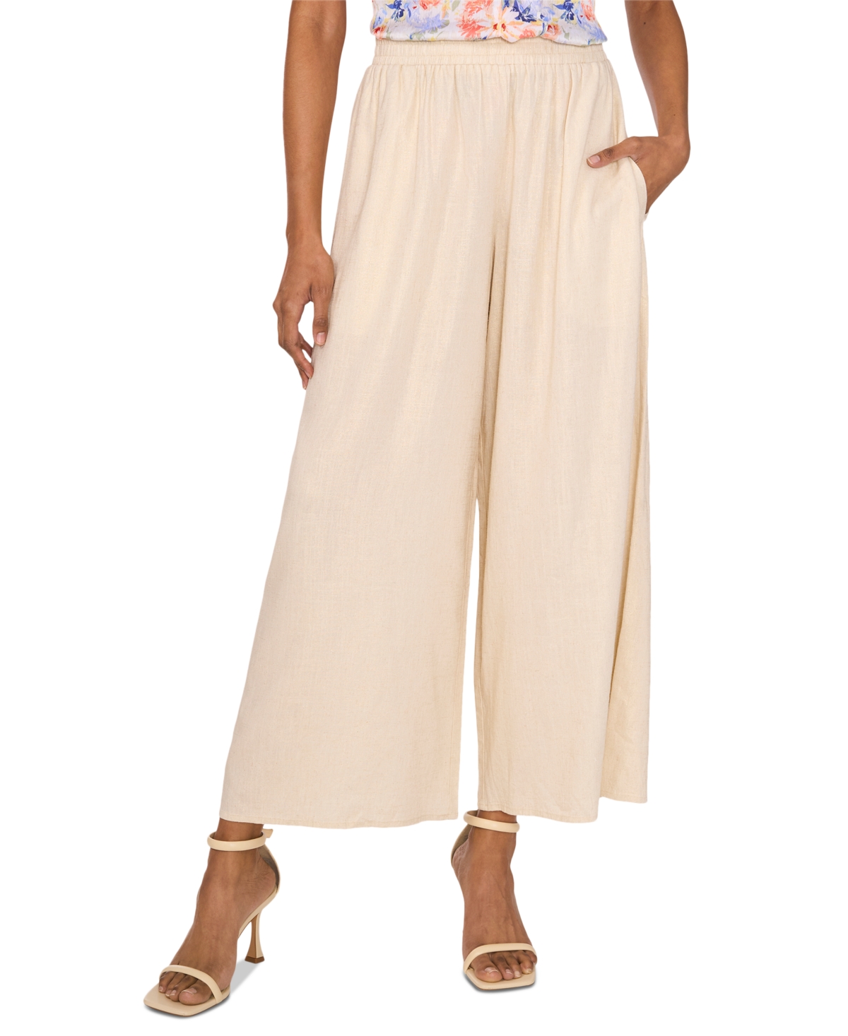 Vince Camuto Women's Shimmer Mid-rise Wide-leg Pants