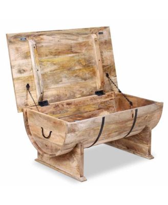 Coffee Table Solid Mango Wood 34.6"x19.7"x15.7"