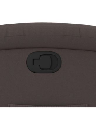 Recliner Chair Dark Brown Real Leather