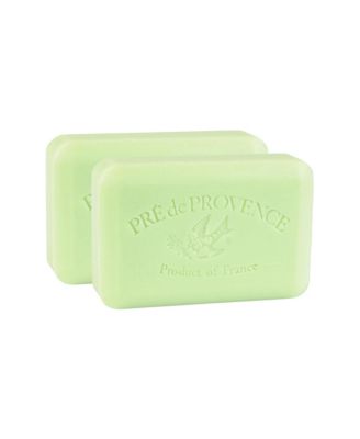 Pre de Provence Moisturizing 250g French Soap Bar, Quad-Milled, Long Lasting, Moisturizing, Rich and Creamy Lather (Set of 2) - Cucumber