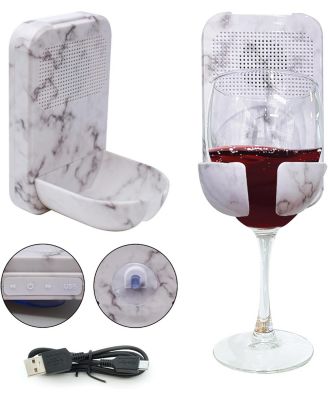 Waterproof Bath Wine Glass Holder Bluetooth Speaker