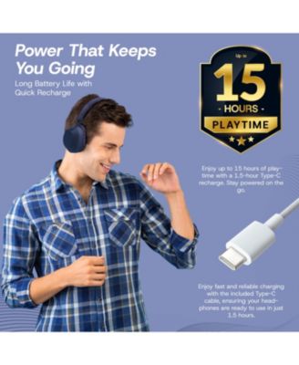 GabbaGoods Aura Over Ear Bluetooth Noise Reduction Headphones