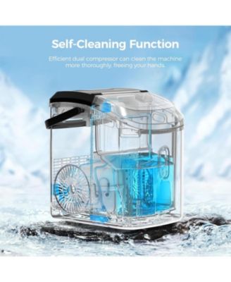Nugget Ice Makers Countertop, Portable Sonic Ice Maker Machine with Chewable Pellet Ice, 35Lbs/24H, Pebble Ice Maker with