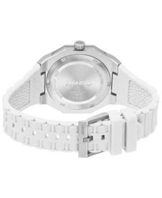 Men's Grail Light Quartz White Silicone Watch, 42mm