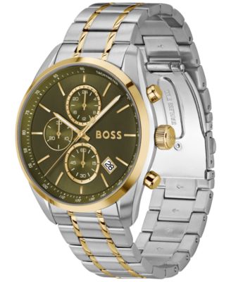 Men's Grand Prix 44 Quartz Chronograph Two-Tone Stainless-Steel Watch, 44.50mm
