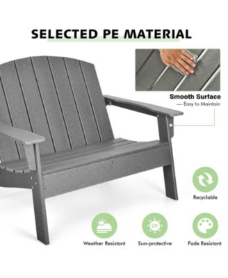 HDPE Patio Adirondack Chair for Porch Garden Backyard