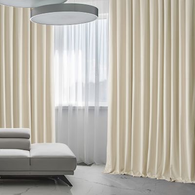 Extra Wide Signature Plush Velvet Hotel Blackout Curtain