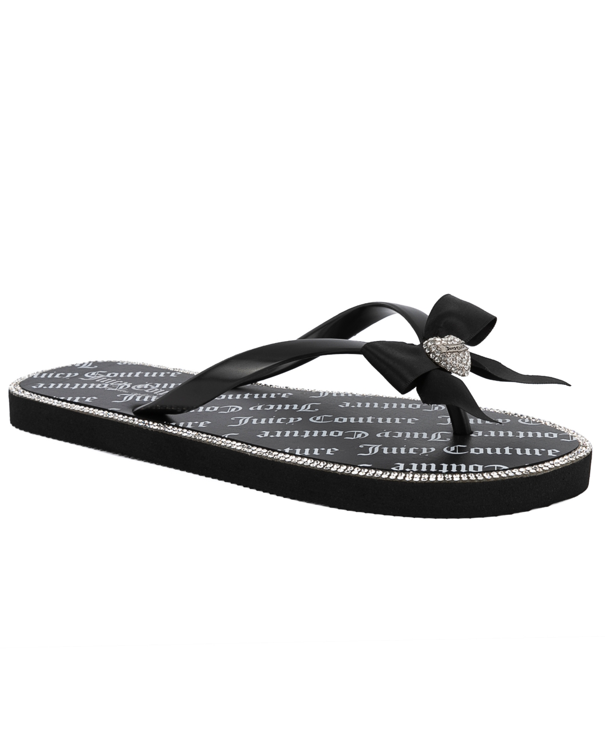 Shop Juicy Couture Women's Sonnet Logo Flip Flops In Black