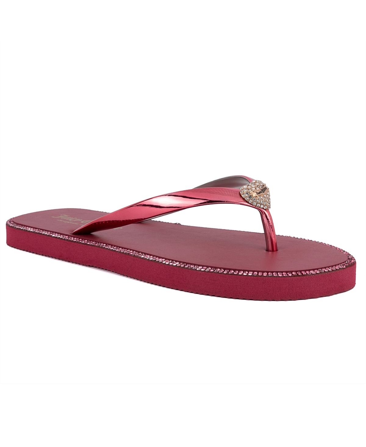 Shop Juicy Couture Women's Selfless Flip Flop Sandals In Burgundy