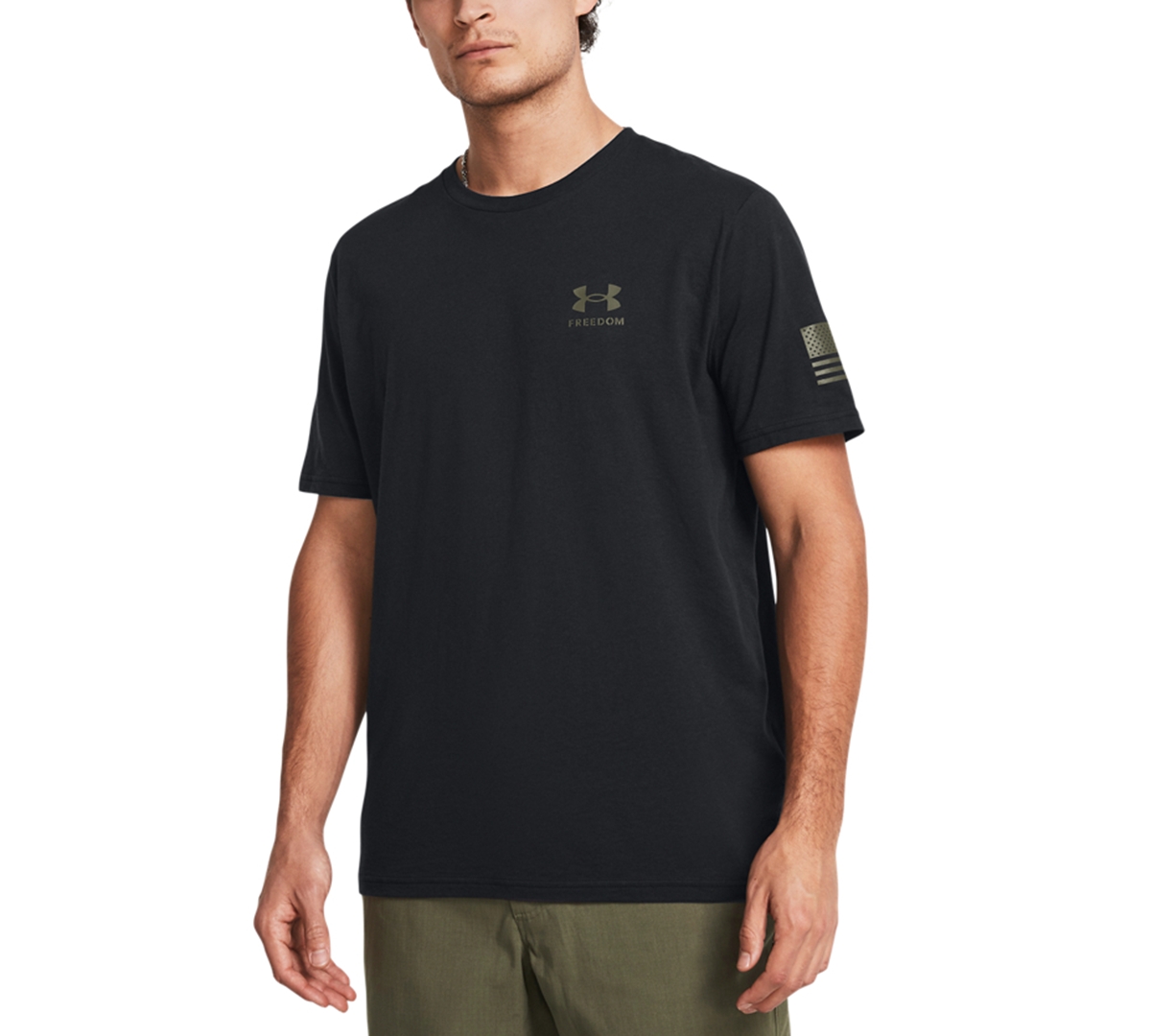 Men's Freedom Flag Gradient T-Shirt - 100 White