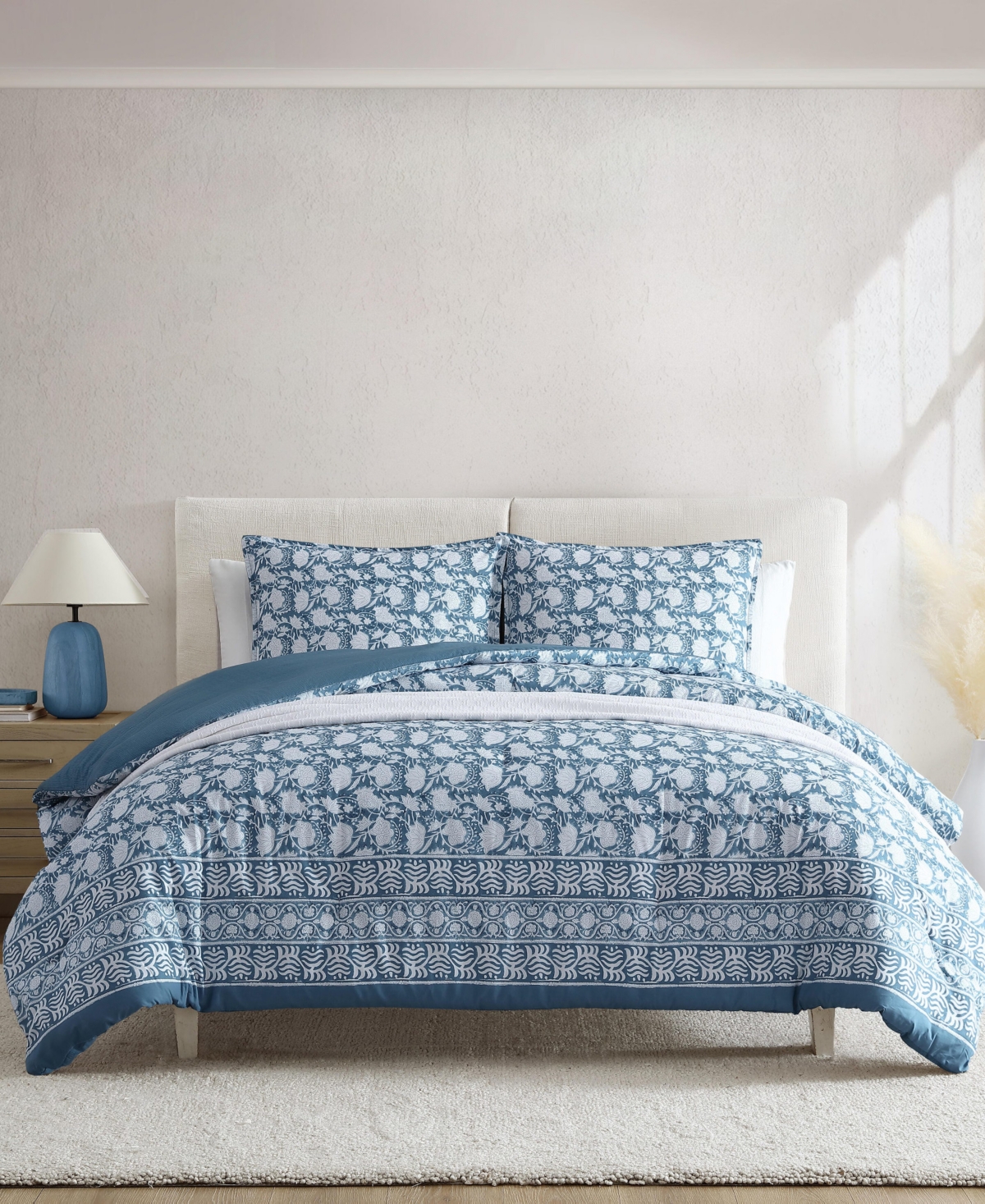 Nautica Bayport Floral Cotton Reversible 3-pc. Comforter Set, Full/queen