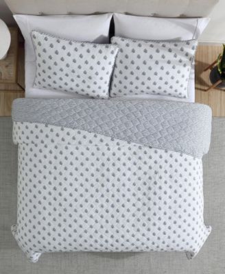 Coral Beach Reversible 3-Pc. Quilt Set, Full/Queen